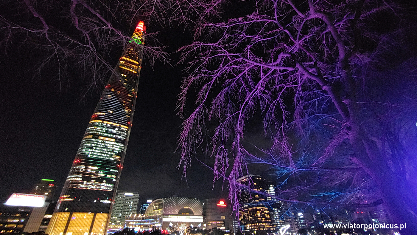 Lotte World Tower zimą